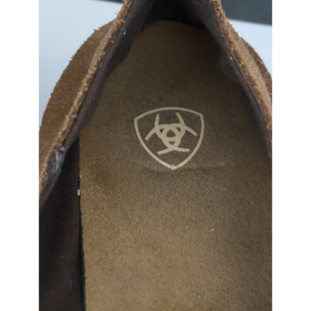 Ariat Cruiser Slip On Loafers Womens Sz 7B Yellow/Chestnut Suede Steerhead - Picture 6 of 11